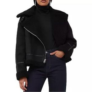 NWT French Connection Faux Shearling Jacket